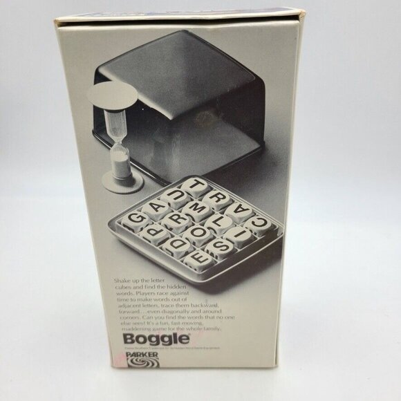 Vintage 1976 Boggle 3 Minute Word Search Family Night Word Game Parker Brothers - Picture 4 of 6